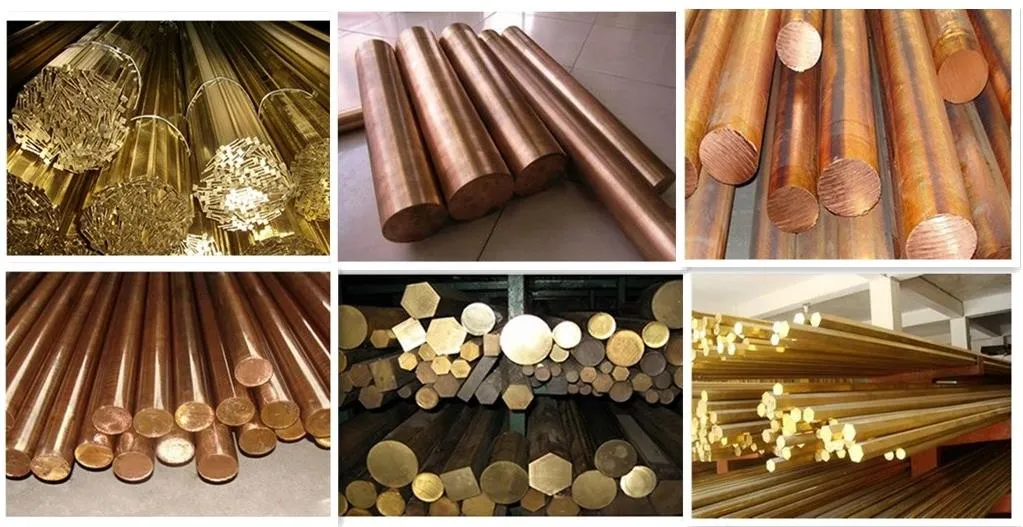 Copper Round Rods Excellent Straight 50-200mm Diameter C92300 C92500 99.9 Purity Copper Brass Round Bar From China High Quality Factory