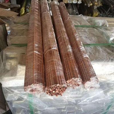 Endüstriyel Yuvarlak Katı Bakır Çubuk Kırmızı Pirinç Çubuk 0,5 mm ila 50 mm